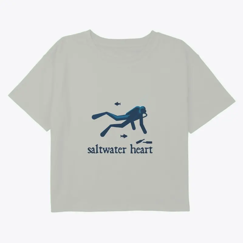 Saltwater Heart Crop Tee